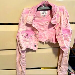 Jean Jacket distressed Light pink size M